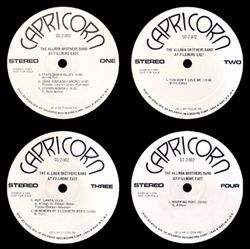 THE ALLMAN BROTHERS BAND / AT FILLMORE EAST US ORIGINAL GENUINE FIRST PRESSING PROMO DJ COPY EDITION [PRESSWELL PRESSING & ALL MAT C/C/C/C] (2CD)