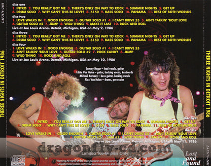 VAN HALEN / THREE NIGHTS IN DETROIT 1986 (6CDR)