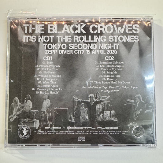 THE BLACK CROWES / IT’S NOT THE ROLLING STONES 2026/04/15 TOKYO SECOND NIGHT (2CD)