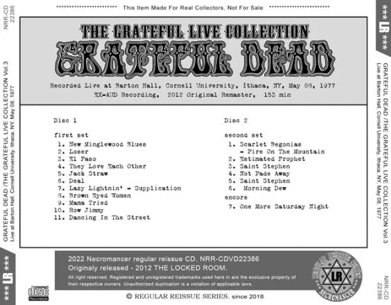 GRATEFUL DEAD / THE GRATEFUL LIVE COLLECTION Vol.3 (2CDR)