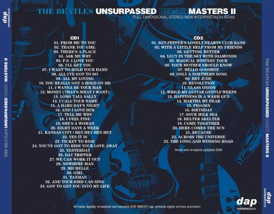 THE BEATLES / UNSURPASSED DEMIX MASTERS II (2CD)