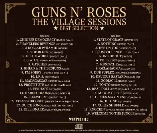GUNS N' ROSES / THE VILLAGE SESSIONS BEST SELECTION (2CD)