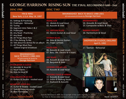 GEORGE HARRISON / RISING SUN 1988－2001 THE FINAL RECORDINGS (2CD)