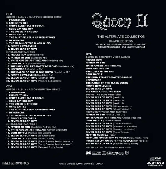 QUEEN / QUEEN II THE ALTERNATE COLLECTION "BLACK" EDITION (2CD&1DVD)
