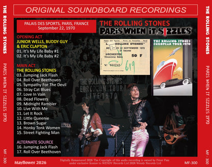 THE ROLLING STONES / 1970 PARIS WHEN IT SIZZLES (1CD)