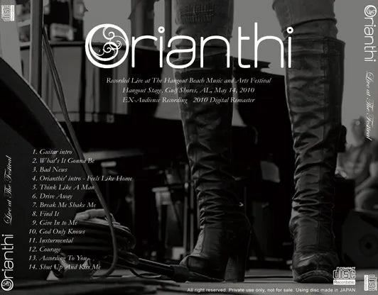 ORIANTHI / LIVE AT THE FESTIVAL (1CDR)