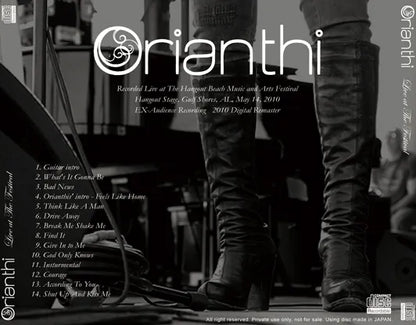 ORIANTHI / LIVE AT THE FESTIVAL (1CDR)