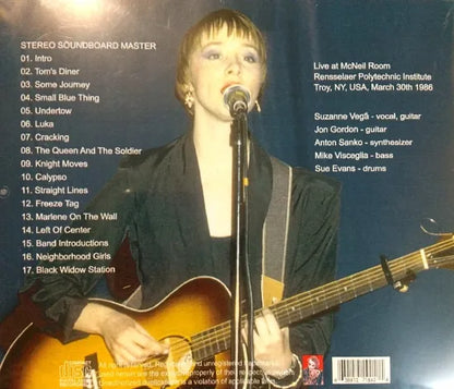 Suzanne Vega / Rensselaer Polytechnic Institute 1986 STEREO SOUNDBOARD (1CDR)