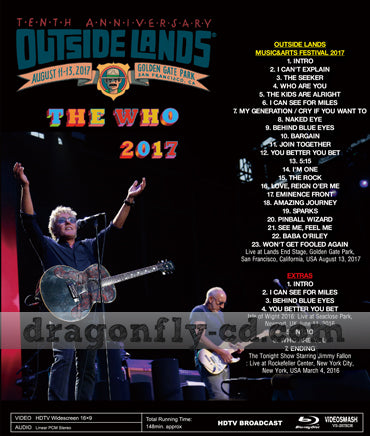 THE WHO / OUTSIDE LANDS FESTIVAL 2017 PRO-SHOT (1BDR)
