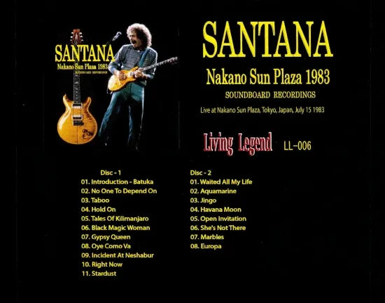 SANTANA / Nakano Sun Plaza 1983 STEREO SOUNDBOARD (2CD)