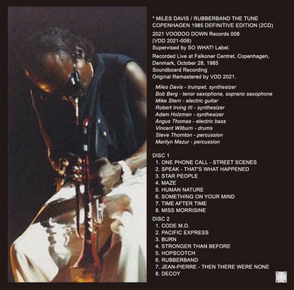 MILES DAVIS / RUBBERBAND THE TUNE COPENHAGEN 1985 DEFINITIVE EDITION (2CD)