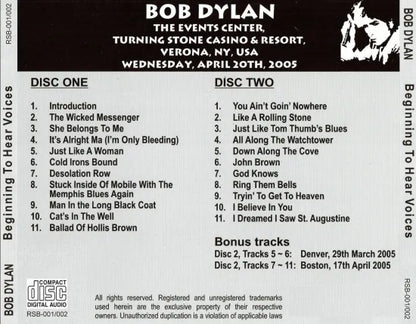 BOB DYLAN / BEGINNING TO HEAR VOICES (2CDR)