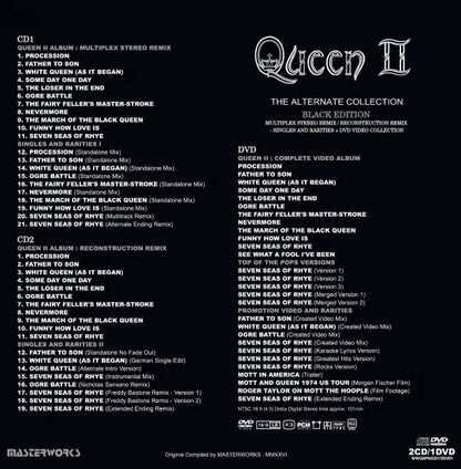 QUEEN / QUEEN II  THE ALTERNATE COLLECTION "BLACK" EDITION + "WHITE" EDITION SET