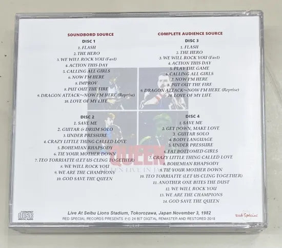 QUEEN / LIVE IN JAPAN COMPLETE COLLECTOR'S EDITION (4CDR)