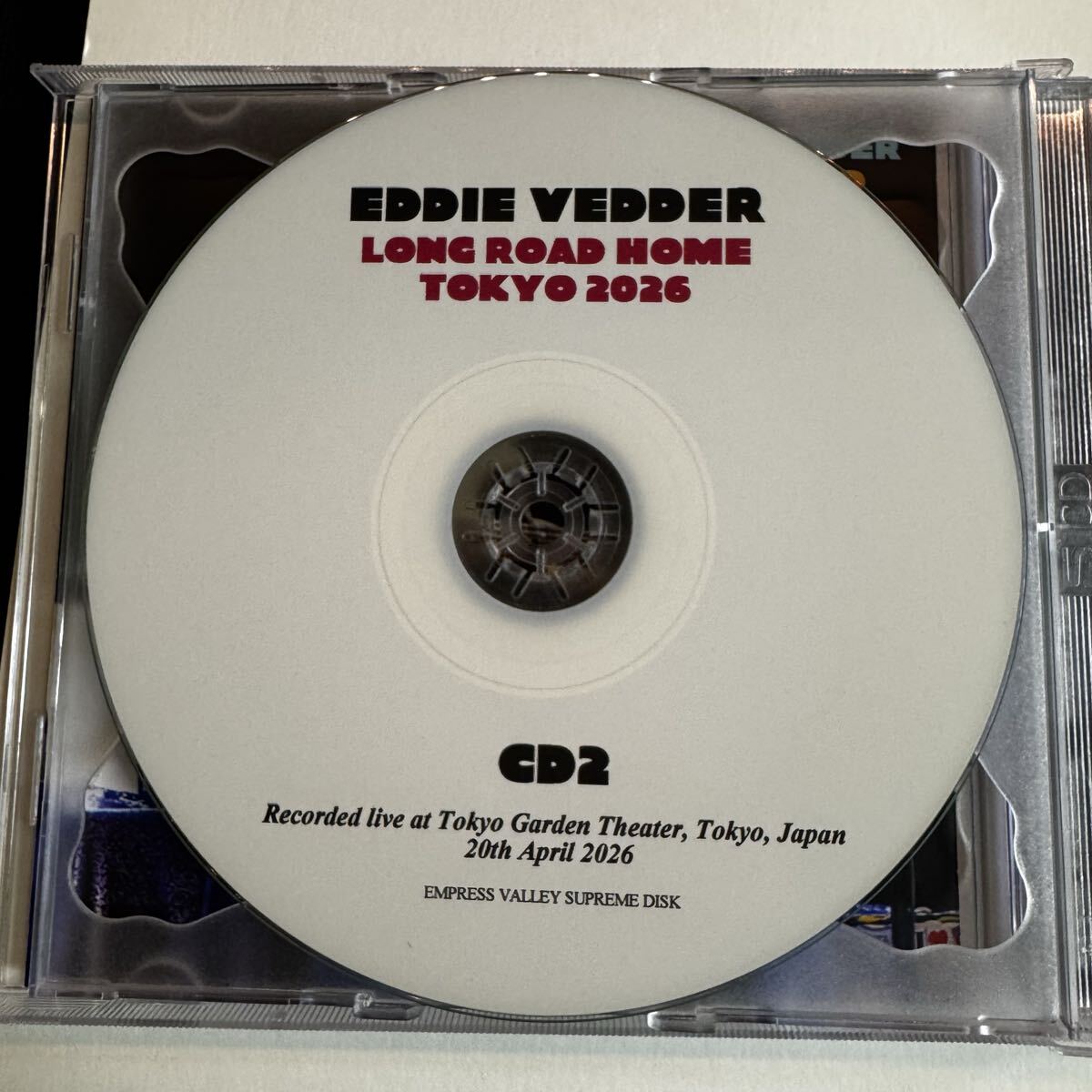 EDDIE VEDDER / LONG ROAD HOME TOKYO 2026 (2CDR) 20th April 2026 JAPAN