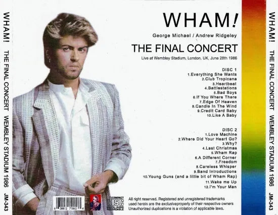 WHAM！/ THE FINAL CONCERT WEMBLEY STADIUM 1986 (2CDR)
