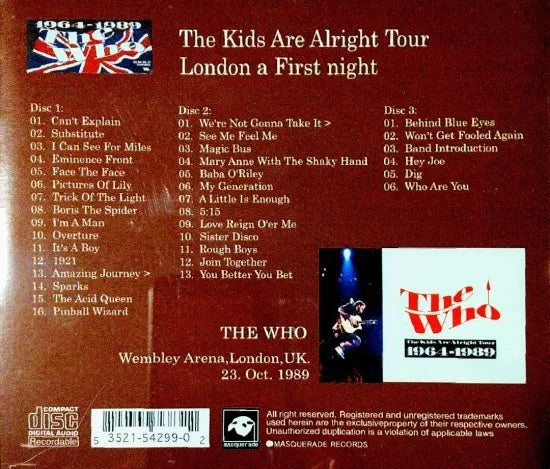 THE WHO / London First Night 1989 (3CDR)