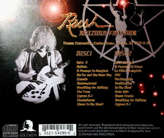 RUSH / ARIZONA FREEDOM SOUNDBOARD (2CDR)