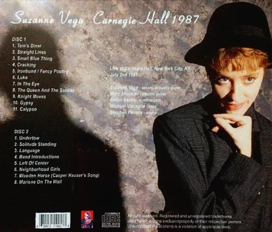 Suzanne Vega / Carnegie Hall 1987 (2CDR)