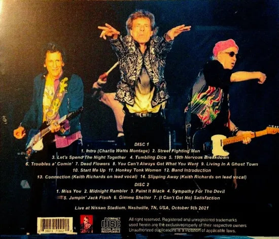 THE ROLLING STONES / NASHVILLE 2021 (2CDR)