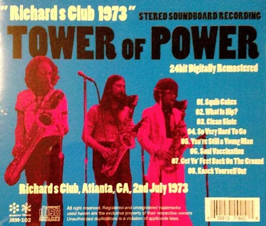 TOWER OF POWER / Richard's Club 1973 SOUNDBOARD (1CDR)