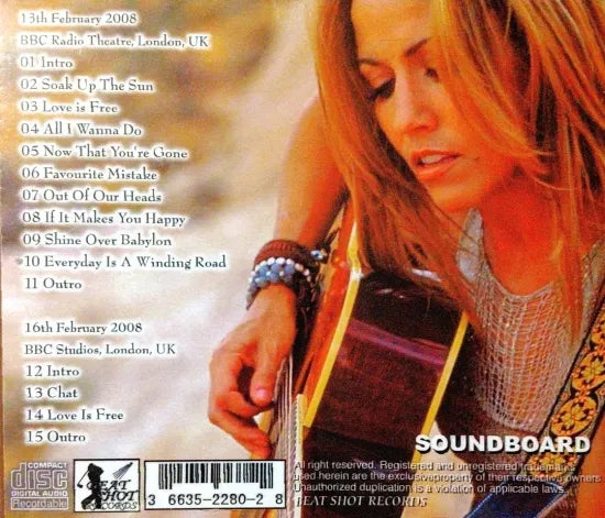 SHERYL CROW / BBC FEBRUARY 2008 SOUNDBOARD (1CDR)