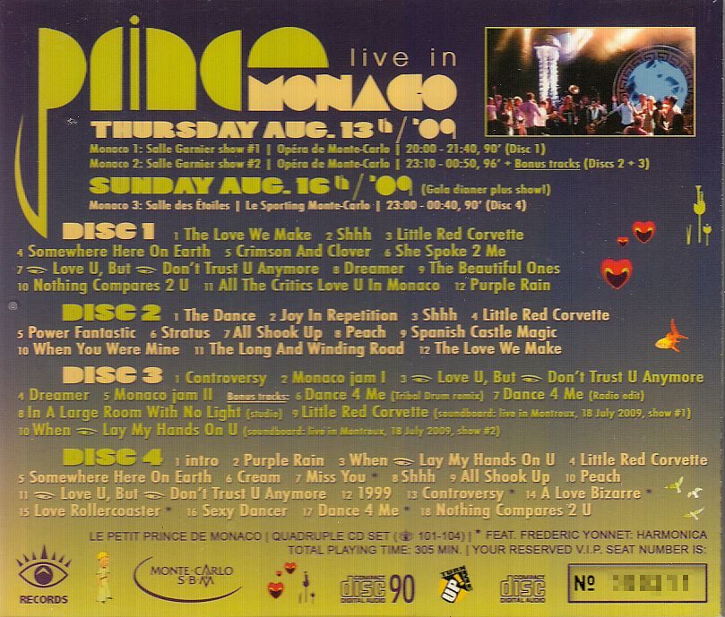 PRINCE / IL PICCOLO PRINCIPE DI MONAGO (4CD)