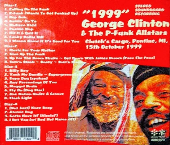 GEORGE Clinton & The P-Funk All Stars / ’’1999’’ STEREO SOUNDBOARD (4CDR)