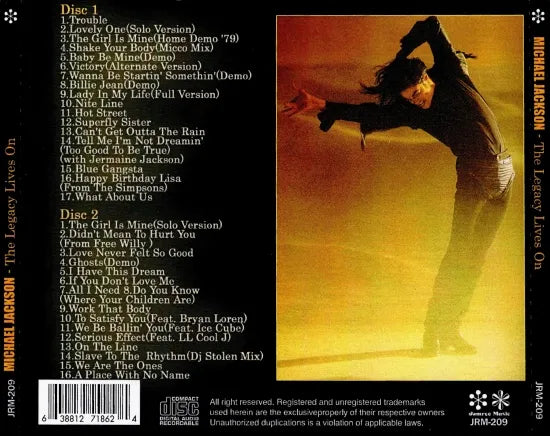 Michael Jackson / The Legacy Lives On (2CDR)