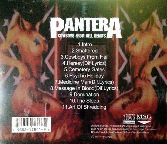 PANTERA / Cowboys From Hell Demos (1CDR)