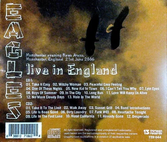 EAGLES / Live In England (2CD)