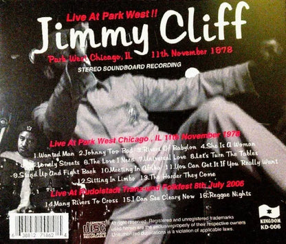 Jimmy Cliff / Live At Park West!! SOUNDBOARD (1CDR)