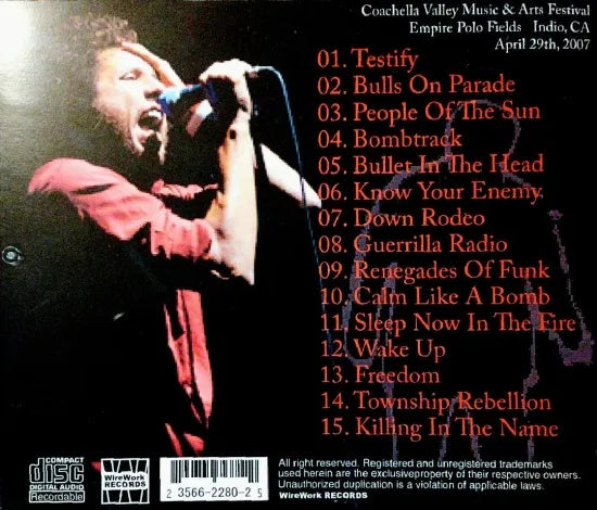 RAGE AGAINST THE MACHINE / Coachella Festival 2007 (1CDR)