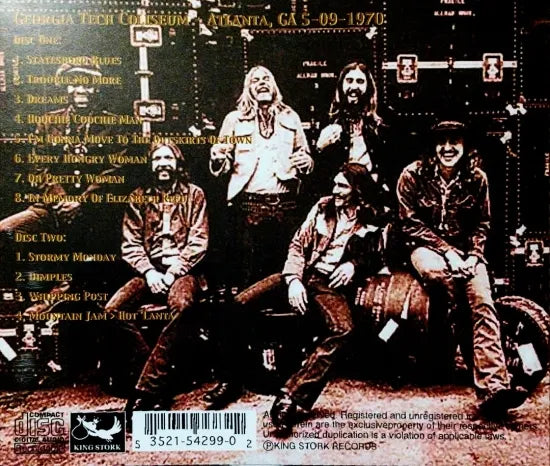 THE ALLMAN BROTHERS BAND / Georgia Tech Collseum 1970 (2CD)