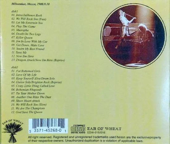 QUEEN / MILWAUKEE 1980 (2CDR)
