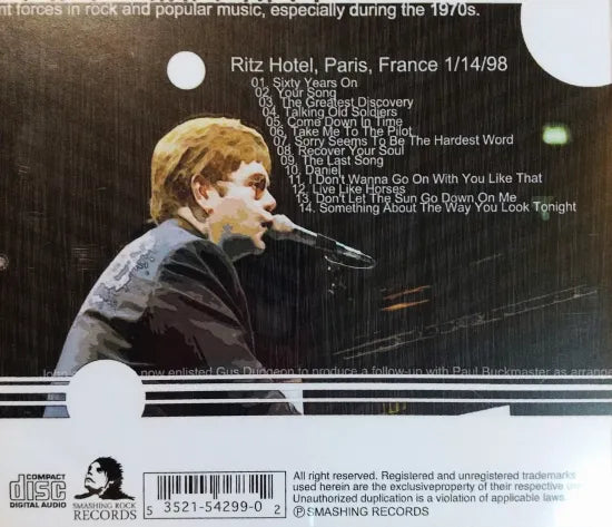 ELTON JOHN / RITZ HOTEL 1998 SOUNDBOARD (1CDR)
