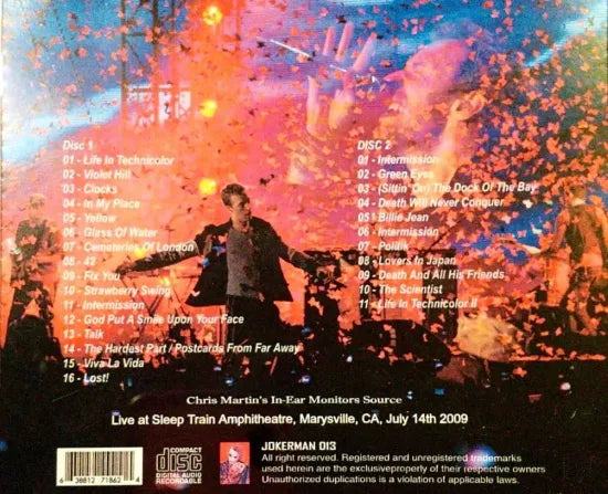 COLDPLAY / Sleep Train Amphitheatre 2009 IEM (2CD)