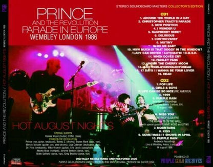Prince And The Revolution Hot August Nights Wembley London 1986 Soundboard 2CD