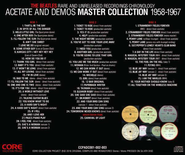 The Beatles Acetate And Demos Master Unreleased Recording Chronology CD 6 Discs