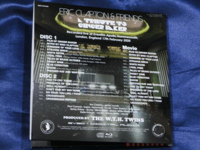 Eric Clapton & Friends A Tribute To Ginger Baker 2CD 1BD 35 Tracks Mid Valley