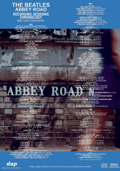 The Beatles Abbey Road Recording Sessions Chronology Studio Edition CD 6 Discs