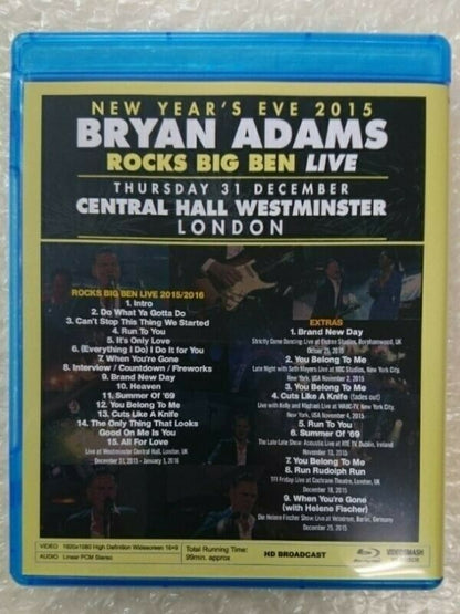 Bryan Adams Rocks Big Ben Live 2015 London Blu-ray 1BDR