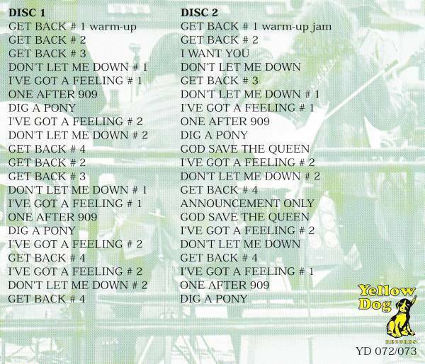 The Beatles Complete Rooftop Concert 42 Track CD 4 Discs Case Yellow Dog F/S