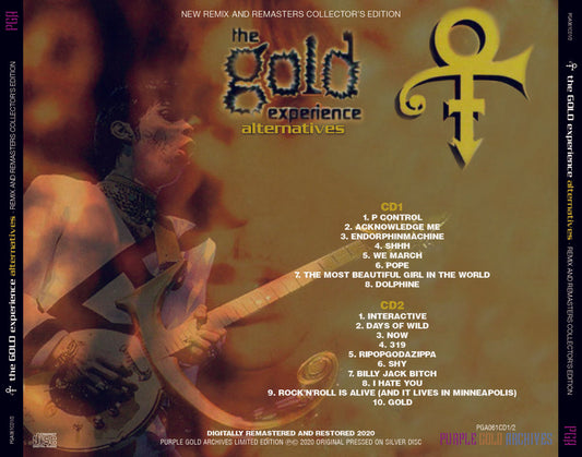 Prince The Gold Experience Alternatives Remix Remasters Collector's Edition 2CD