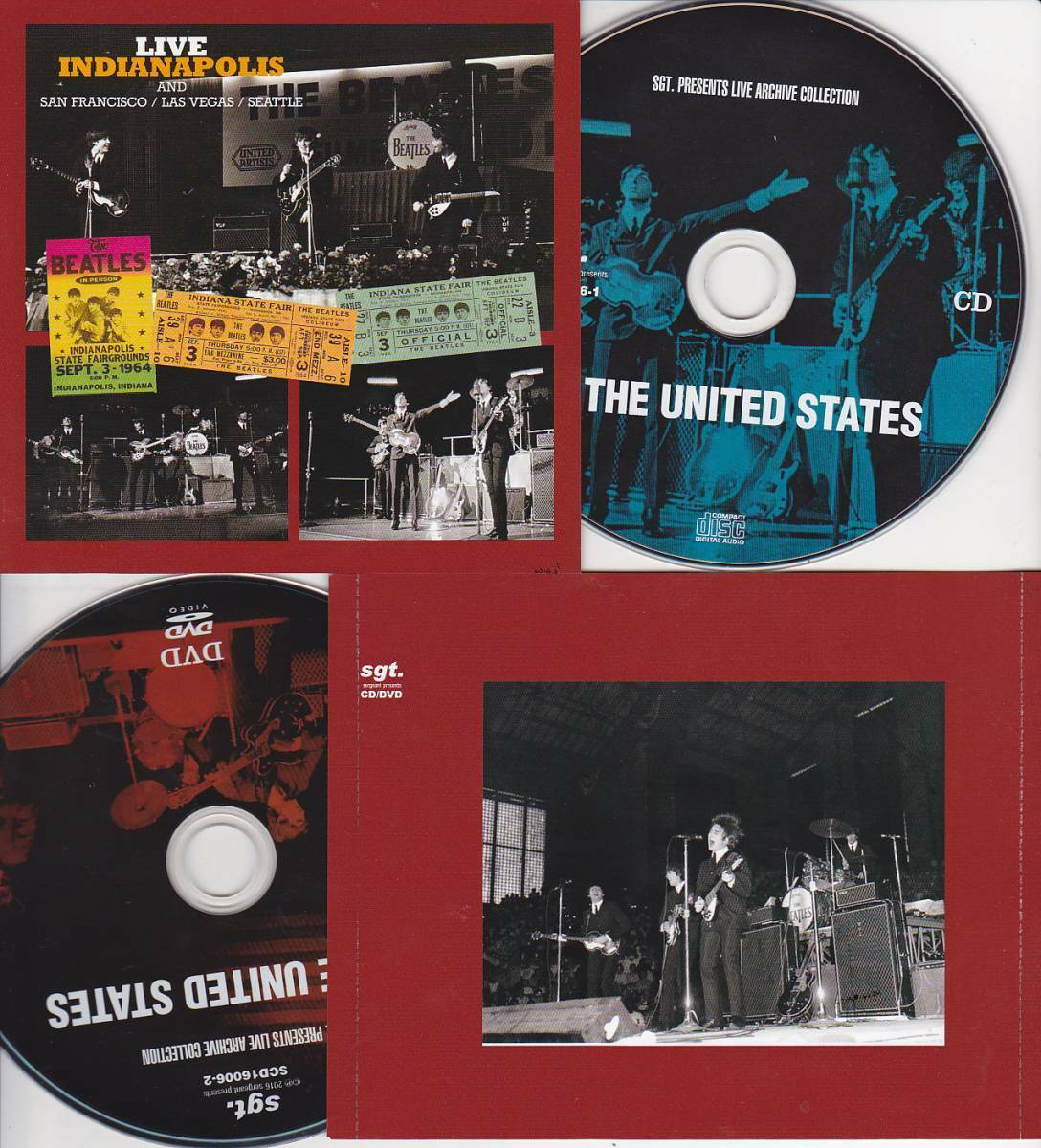 The Beatles  USA Indianapolis San Francisco Las Vegas Seattle 1CD 1DVD Set