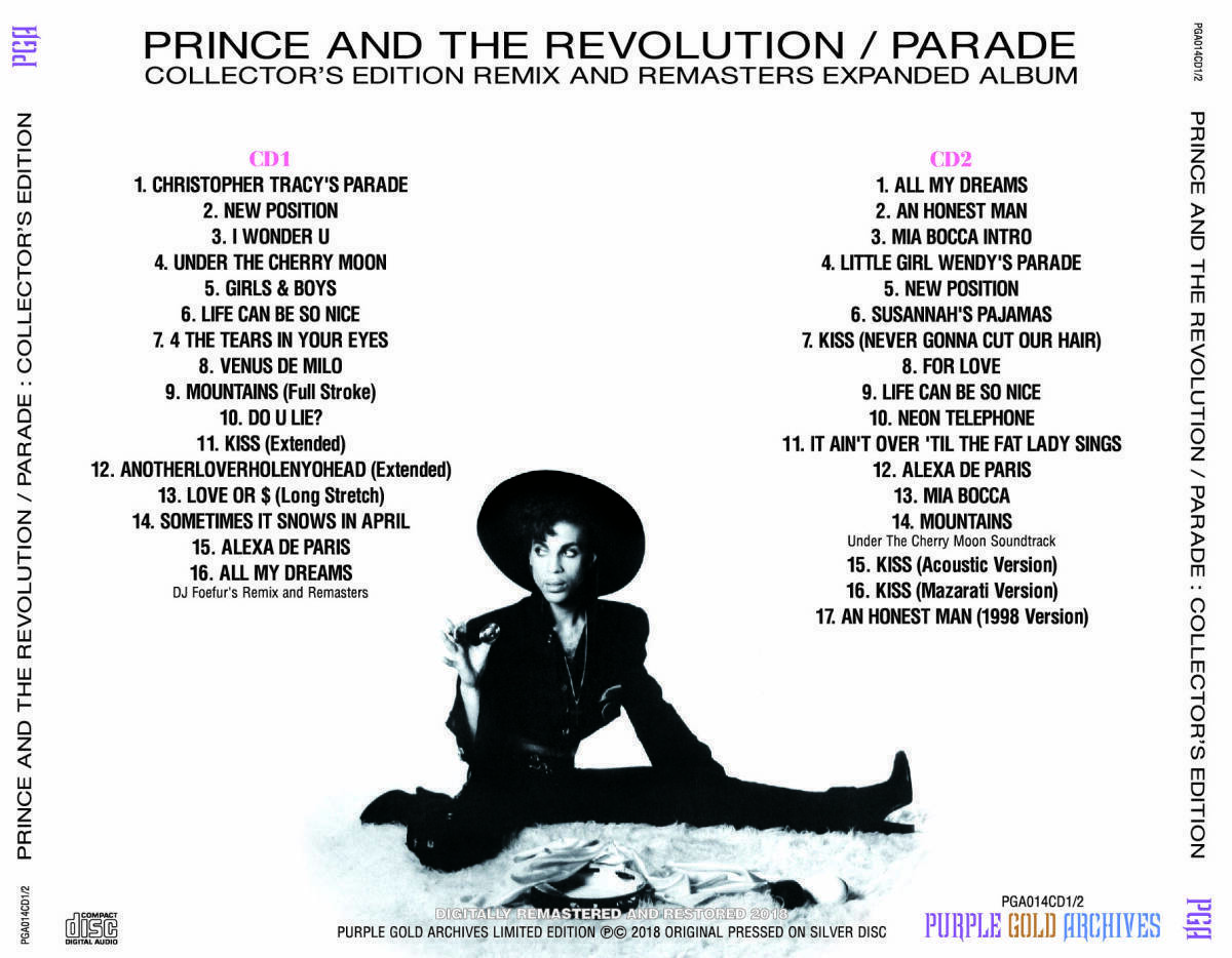 Prince The Revolution Parade 2CD Under The Cherry Moon Acoustic Demo & More