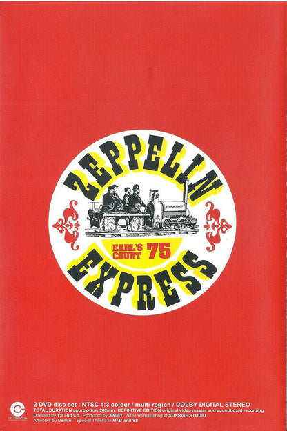 Led Zeppelin Earl's Court 1975 The Definitive Edition 2DVD Factory Pressed Discs