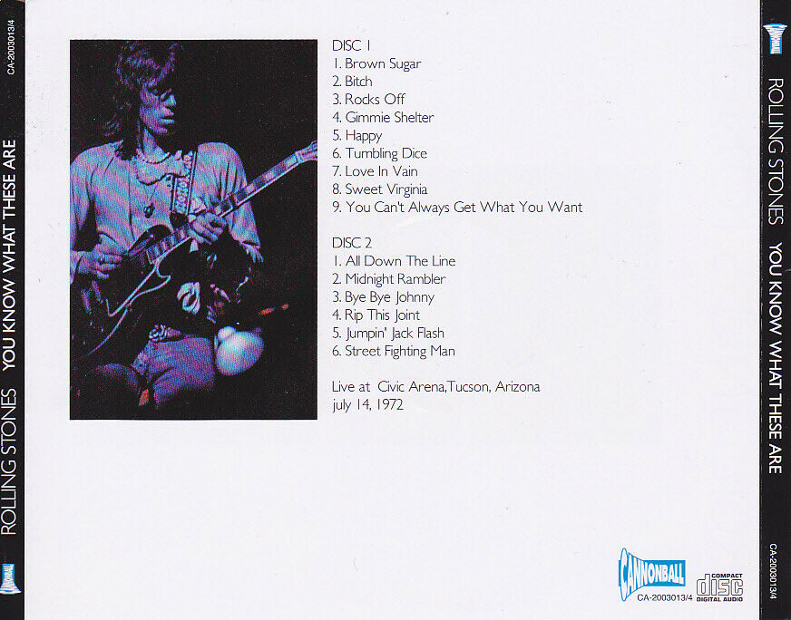 The Rolling Stones You know What These are Civic Arena Tucson Arizona 2CDs Set