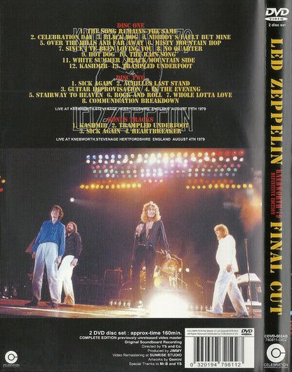 Led Zeppelin Knebworth 1979 Final Cut Definitive Edition DVD 2 Discs 25 Tracks
