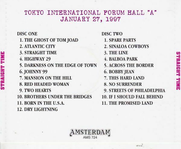 Bruce Springsteen Straight Time 1997 Tokyo Japan CD 2 Discs 23 Tracks Music F/S